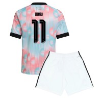 Stroje piłkarskie Belgia Jeremy Doku #11 Koszulka Wyjazdowej dla dzieci MŚ 2026 Krótki Rękaw (+ szorty)